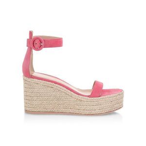 Gianvito Rossi Portofino Suede Platform Wedge Espadrille Sandals